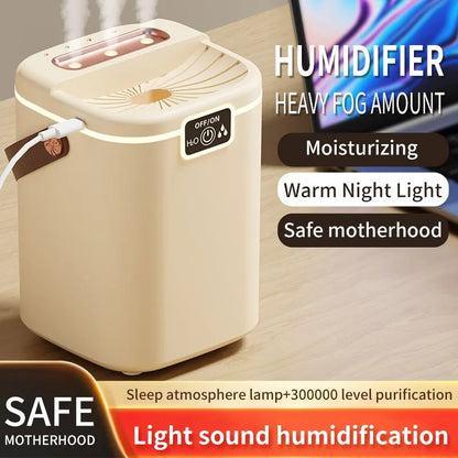 3 Nozzle Usb 5 Gear Spray Humidifier With Atmosphere Light Household Top Water Bedroom Aromatherapy Machine Desk Large Capacity