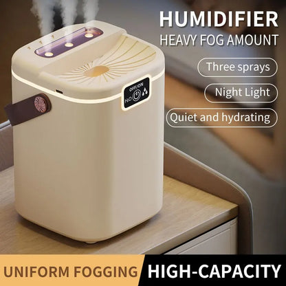 3 Nozzle Usb 5 Gear Spray Humidifier With Atmosphere Light Household Top Water Bedroom Aromatherapy Machine Desk Large Capacity