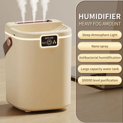 3 Nozzle Usb 5 Gear Spray Humidifier With Atmosphere Light Household Top Water Bedroom Aromatherapy Machine Desk Large Capacity